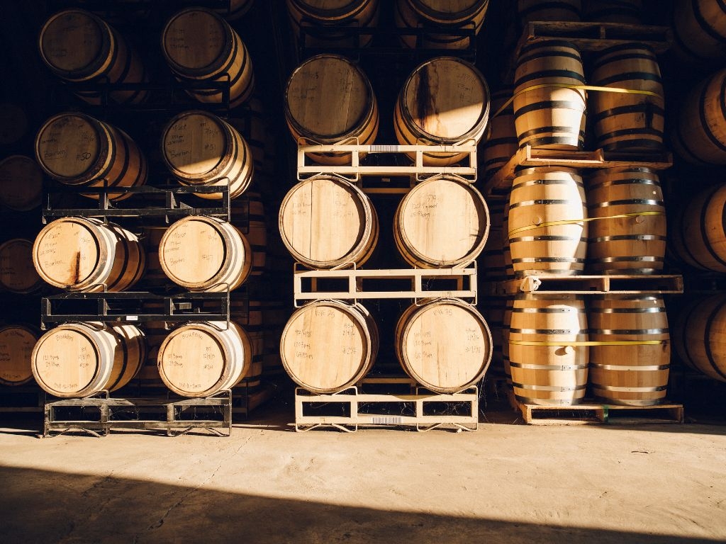 Distillery barrels