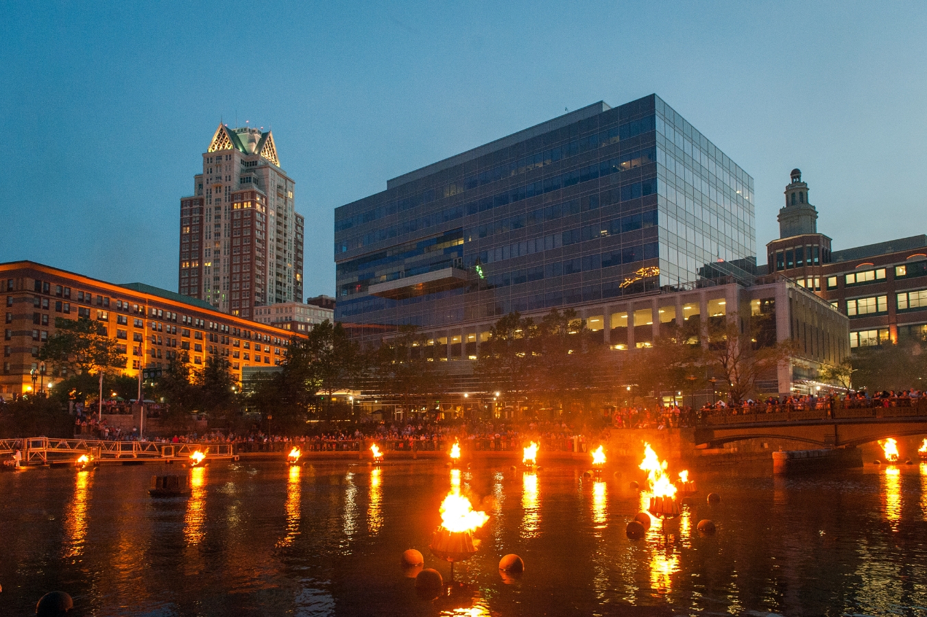WaterFire Event in Waterplace Park of Providence