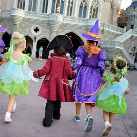 Guests at Mickey's Not So Scary Halloween Party